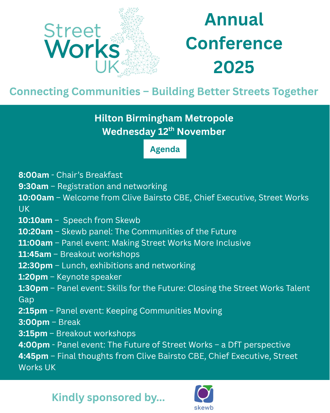 Streetworks conference Agenda